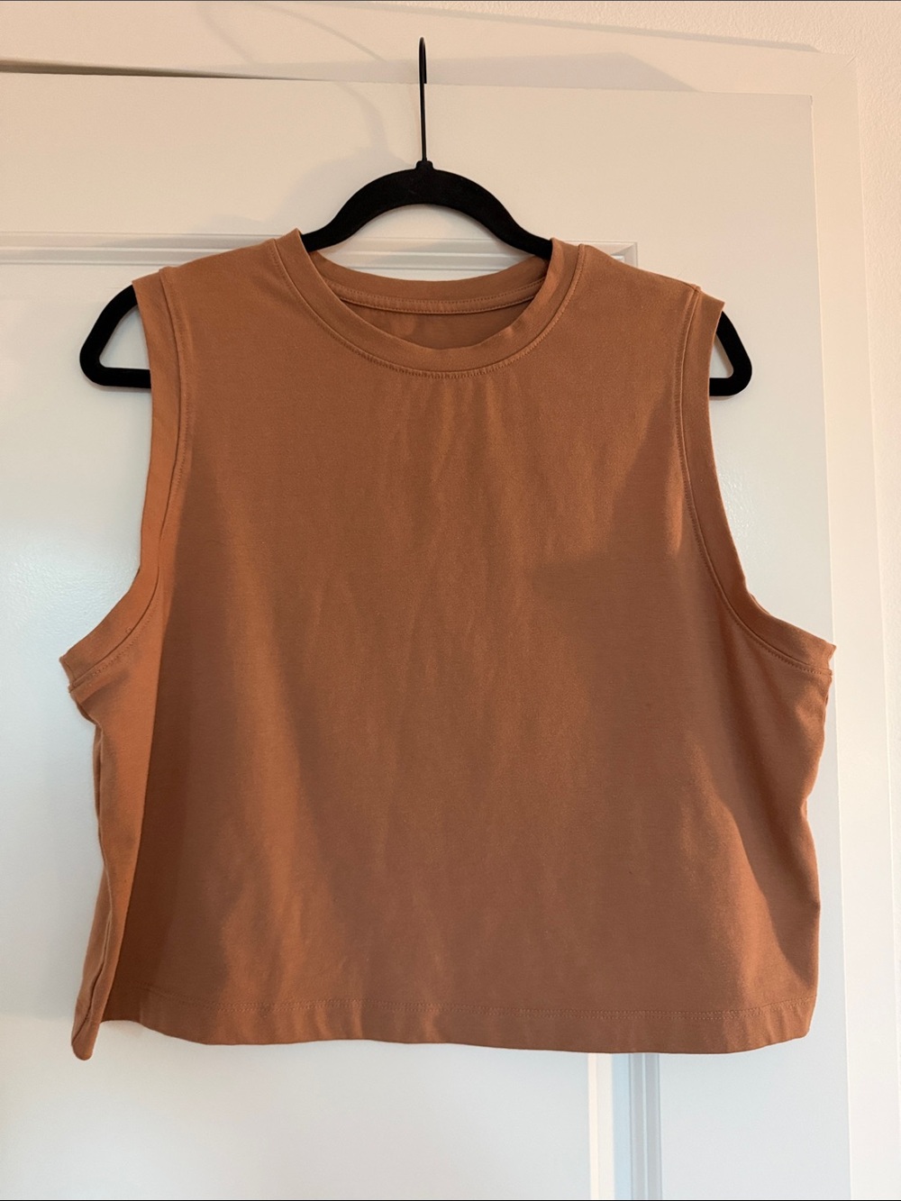 a new day Cropped Tank Top - Rust